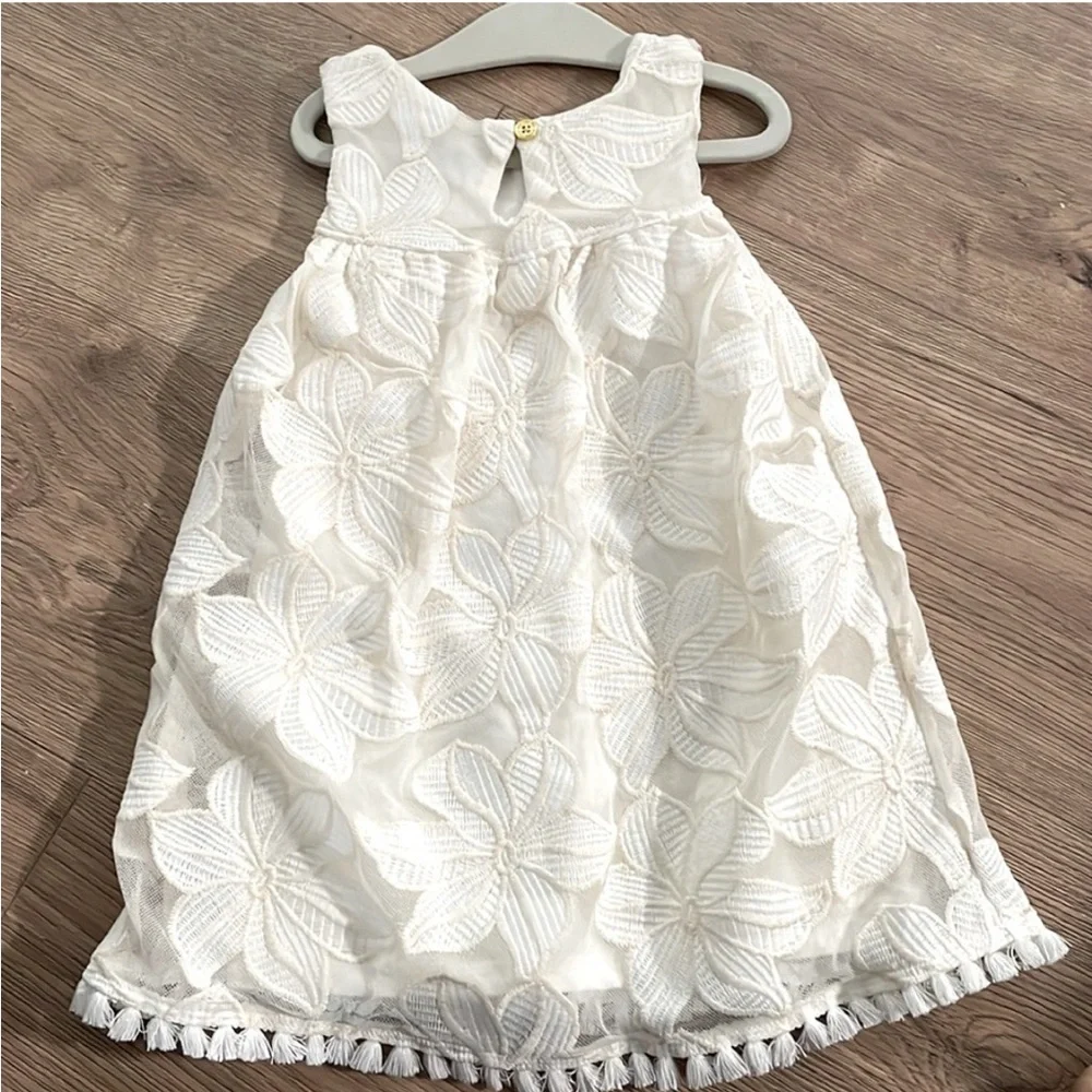 OshKosh B'gosh embroidered  Floral Sleeveless Dress with Fringe